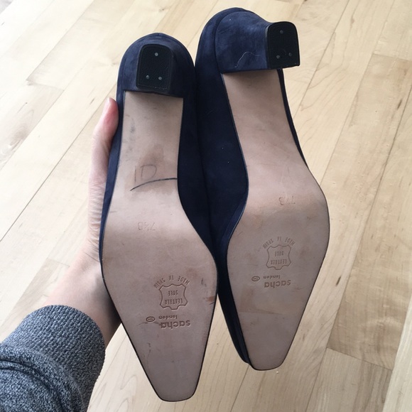 Sacha London Navy Suede Pump Heels - Picture 8 of 8